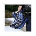 thumbnail image 6 of Fangasis Children Snow Boots Breathable Winter Boot Mid Calf Warm Shoes Walking Casual Black Blue 2.5Y, 6 of 9