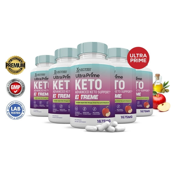 (3 Pack) Ultra Prime Keto ACV Extreme Pills 1675mg Alternative to Gummies Dietary Supplement 300 Capsules