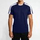 thumbnail image 1 of Ceisia Men's Athletic Short Sleeve T-shirt Color Block Round Neck Fitness Basketball Training Sport Tee Tops Blue L Gifts, 1 of 8