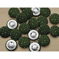 thumbnail image 5 of IBA Indianbeautifulart Green Decorative Buttons For Sewing Crafting Dot & Floral Artistic Shirting Printed Canvas Fabric&nbsp;1 Inch Buttons For Sewing Pack Of 50, 5 of 7