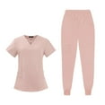thumbnail image 1 of Conjunto de uniformes de enfermera jinwen para mujer uniforme de trabajo SPA elegante que absorbe el sudor Rosa S, 1 of 8