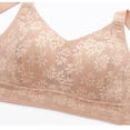 thumbnail image 4 of Lenpel Wireless Bras for Women Comfortable Push up Supportive Lift Full Coverage Plus Size Bralettes Padded Lace Bras, 4 of 6