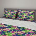 thumbnail image 2 of Abstract Comforter & Sham Bedding Set, Camouflage Style Pattern with Vibrant Tones Modern Design Wavy Shapes Arrangement, 3 pcs Duvet Set Microfiber Filling Quilt, 5 Sizes, Multicolor, by Ambesonne, 2 of 4