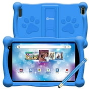 Contixo Kids Tablet, 7'' Tablet for Kids with 50 Free Disney Stoires, 32GB, Parental Controls, 2.4GHz, Android Tablet for Ages 3–7, WiFi, Silicone Case & Stylus, Summer Holiday Gift, Blue
