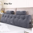 thumbnail image 2 of ColourTree Grey 76" L x 8" W x 20" H Wedge Headboard Pillows with 1 Head Roll Pillow Bed Wedge Pillow for Headboard Large Bolster for Bed Rest Reading Pillows Backrest Pillows, 2 of 5