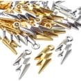 thumbnail image 5 of 60pcs Flash Shape Charms Lightning Bolt Pendants Alloy Flash Lightning Charm Celestial Charms for Earrings Necklace DIY Jewelry Making Accessory, 5 of 7