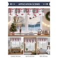 thumbnail image 6 of Valances for Windows Christmas Grey Snowman Rod Pocket Cafe Window Treatments Valance Curtains for Kitchen Bathroom Laundry Basement Windows 54"x18", 6 of 7