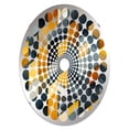 thumbnail image 2 of Designart "Geometric Harmony in Grey and Yellow" Geometric Radial Dot Round Wall Mirror - Oval Printed Decorative Mirror - Multiple Color Options, 2 of 5
