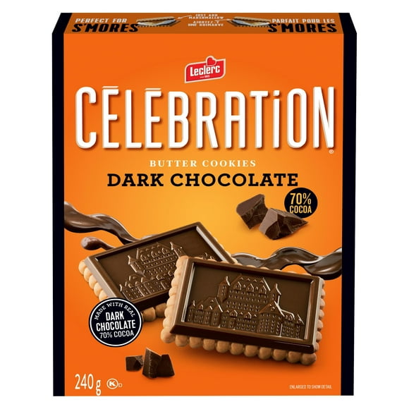 Celebration Leclerc Butter Cookies with Dark Chocolate, 240 g / Boxed Cookies