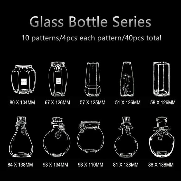 40PCS Scrapbook Stickers for Bullet Junk Journal Scrapbooking Journaling Supplies, Cute Aesthetic Stickers Pack Kit for Dried Flower Bookmark