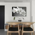 thumbnail image 4 of Flower Canvas Art Flower Picture Bathroom Wall Decor Fraemd Floral Painting Vintage Artwork for Living Room Office Home Decoration Gallery Wrapped Ready to Hang(Flower-3,12.00"x18.00"), 4 of 6