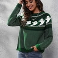 thumbnail image 5 of Lolmot Halloween Knitted Sweater for Women Ghost Pattern Long Sleeve Fair Isle Pullovers Fall Winter Pullover Sweater, 5 of 5
