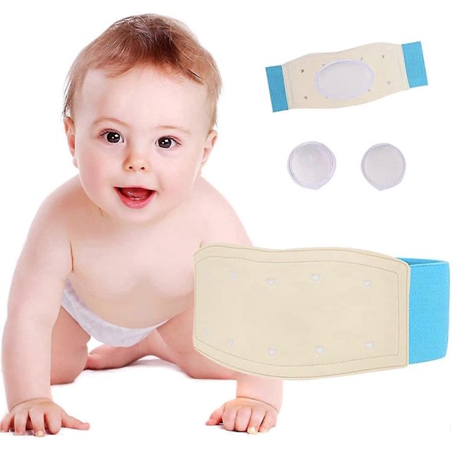 Umbilical Hernia Belt For Babies, Medical Child Belly Band Infant Abdominal Binder, Newborn Baby Hernia Support Truss Kids Navel Belly Button Band - S