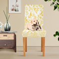 thumbnail image 6 of BZSMCE Chairs Slipcovers Dining Chair Covers Yellow Texture Creative Pattern, 6 of 7