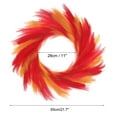 thumbnail image 2 of Uxcell Pampas Grass Wreath Red,Gold 26 Inch Faux Artificial Pampas Wreath for Front Door for Wall Decor, 2 of 4