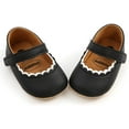 thumbnail image 2 of Baby Girl Shoes Non Slip Soft Sole PU Leather Infant Toddler Mary Jane Flats First Walker Crib Dress Oxford Shoes 3-18 Months, 2 of 6