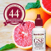 NutriBiotic Maximum GSE, 1 oz Liquid Grapefruit Seed Extract Concentrate, Overall Health Support