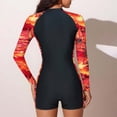 thumbnail image 7 of Axiiglly Long Sleeve Swimsuits for Women Rash Guard One Piece Boyleg Swimsuit Zipper Surfing Bathing Suit UPF 50+, S-3XL, 7 of 7