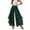 Green, variant on Women's Fashion Color Block Chiffon Wide Leg Flare Pants, High Waisted with Irregular Ruffle Hem, Casual Dress Trousers for Summer Daily Outfits Black L