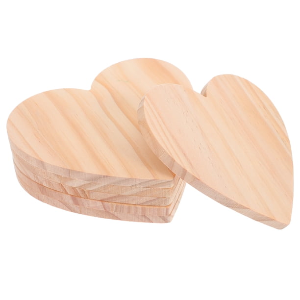 GOOHOCHY posavasos de madera con forma de corazón para San Valentín, antideslizantes y reutilizables, con un bonito diseño de corazón, decoración festiva para mesa de centro, hogar, oficina y camping.