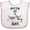 White and Pink, variant on Inktastic Pittie Life is Ruff Spotted Pit Bull Boys or Girls Baby Bib