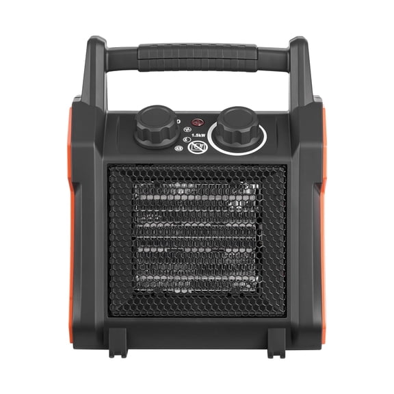 KFFKFF Portable 1500W Electric Greenhouse Heater with Fan, Adjustable Heat Settings, Safety Features, and Compact Design for Grow Tents, Greenhouses, Flower Rooms, and Home Offices