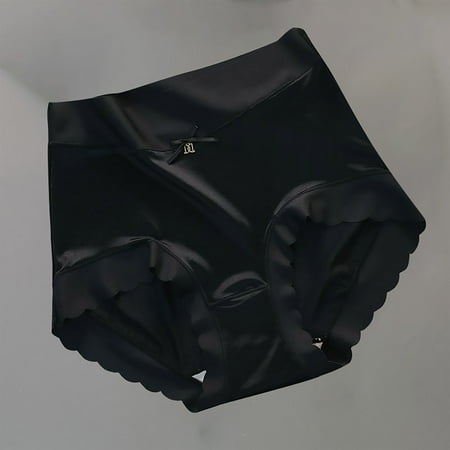 Women s Bikini Panties  Bragas para Mujer  Ladies  Mid High Waisted Lace Sexy Hip Lifting And Abdominal Tightening Ice Silk Satin Seamless Lightweight And Breathable Sports Underwear For Ladies