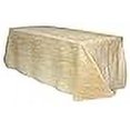 thumbnail image 3 of YOUR CHAIR COVERS - 90 x 156 inch Rectangular Crinkle Taffeta Tablecloth - Champagne, Rectangle Table Linens for 8 ft Rectangular Tables, Wedding Crushed Table Cloth, 3 of 4