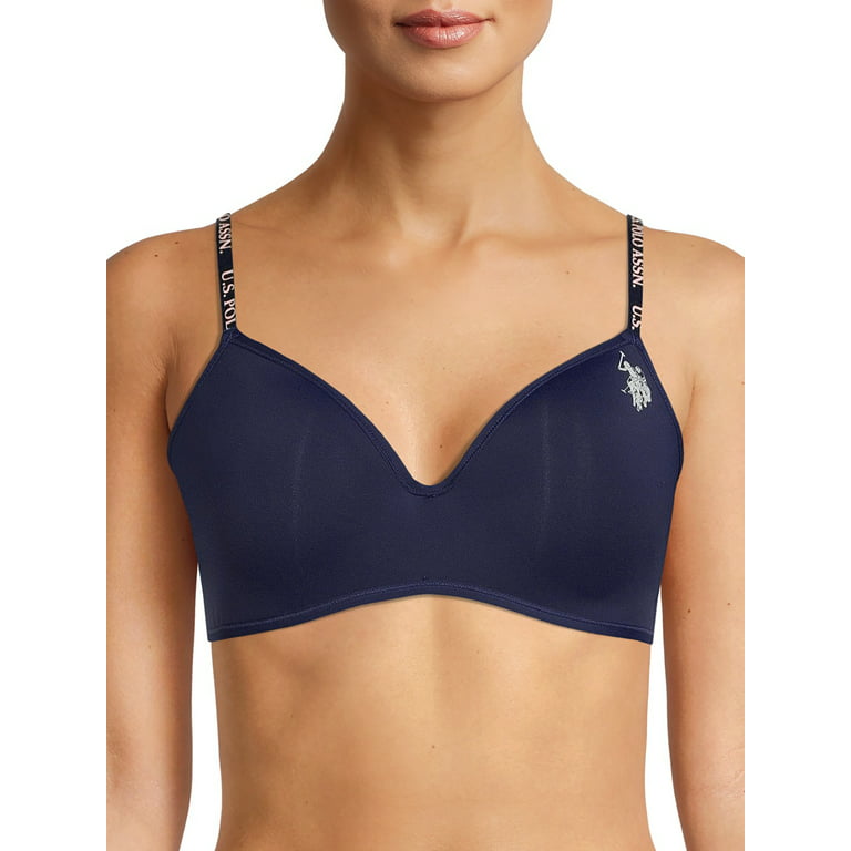 U.S. Polo Assn. Women's Navy Blue Thick Strap Sports Bustier and Boxer Set  - Trendyol