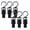 Black*6, variant on 3 Pcs Super Strong Swivel Hanging Hooks, Plastic Clothes Pins, Super Strong Hanger Clips, Swivel Hooks Clip for Clothing Store Home Office & Workshop