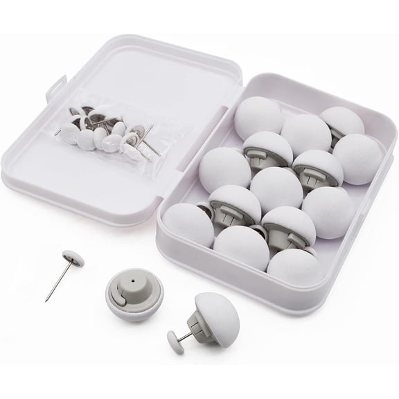 LQQBOX Duvet Pin Duvet Clips 16 Sets, Duvet Cover Pins Comforter Clips with Soft Fabric Material, Double Sided Pin Fasteners for Quilt, Cushions, Curtains - White