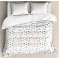thumbnail image 1 of Cat Duvet Cover Set King Size, Footprints of Cats and Dogs Lively Colored Paws Friendly Animals Playful Characters, Decorative 3 Piece Bedding Set with 2 Pillow Shams, Multicolor, by Ambesonne, 1 of 3