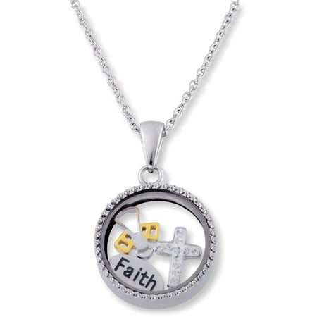 Connections from Hallmark Stainless Steel Faith Shaker Pendant, 18"