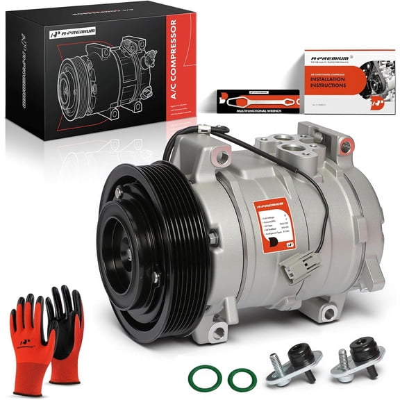 A-Premium AC Compressor with Clutch Compatible with Honda Accord 2003-2007 Coupe Sedan L4 2.4L