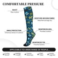 thumbnail image 3 of Lsque Dump Truck Pattern Sport Compression Socks for Men & Women 15-20 mmHg Knee High Nurse Pregnant Running Medical and Travel Athletic, 3 of 6