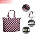 thumbnail image 2 of Black and Pink Checkerboard Pattern Travel Tote Bags for Women Carry On,Large Weekender Bags for Women Travel,Multi Functional Duffle Bag for Work,Shopping,Sports, 2 of 5