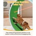thumbnail image 4 of Ktaxon Cat Exercise Wheel 31in w/Green Mat & Free Teaser Wand, Safe PP Treadmill for Cats, Light Blue, 4 of 9