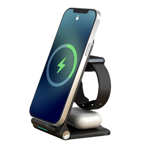 3 in 1 Wireless Charging Station, Fast Wireless Charger Stand for iPhone 13/12/11 Pro Max/X/XS/XR Max/8/8 Plus, AirPods 3/2/pro, iWatch 6/5/SE/4/3