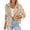 Beige, variant on Women Crop Top Double Breasted Trench Coat with Shoulder Sleeves and Cut Jacket with Pockets