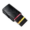 thumbnail image 2 of Mini cartera original con clip para billetes - Cartera delgada - Monedero de cuero - Cartera premium - Tarjetero - Negro puro, 2 of 5