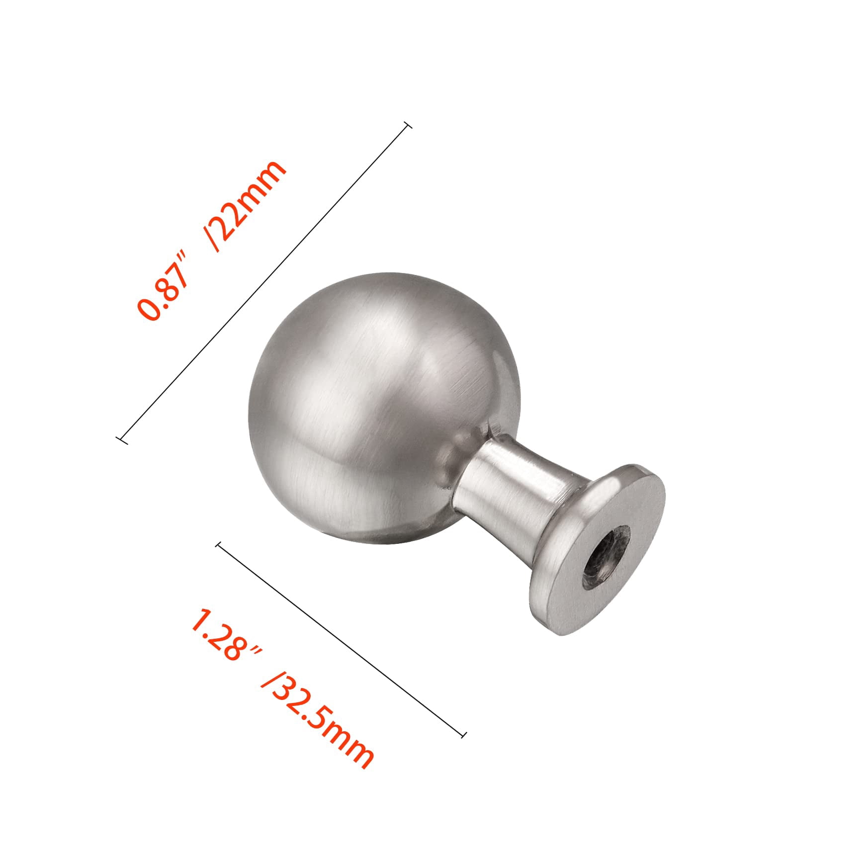 Utopia Alley 10pcs Lyon Cabinet Ring Pull Knob - Decorative Cabinet Drop Pull Knobs for Cabinets and Drawers - Vintage Cabinet Hardware with Hand Finished Brushed Nickel - Pull Knobs 0.87"