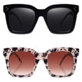 thumbnail image 3 of Gafas de sol TAOTAOQI vintage cuadradas de gran tamaño UV400 para mujer, 3 of 7