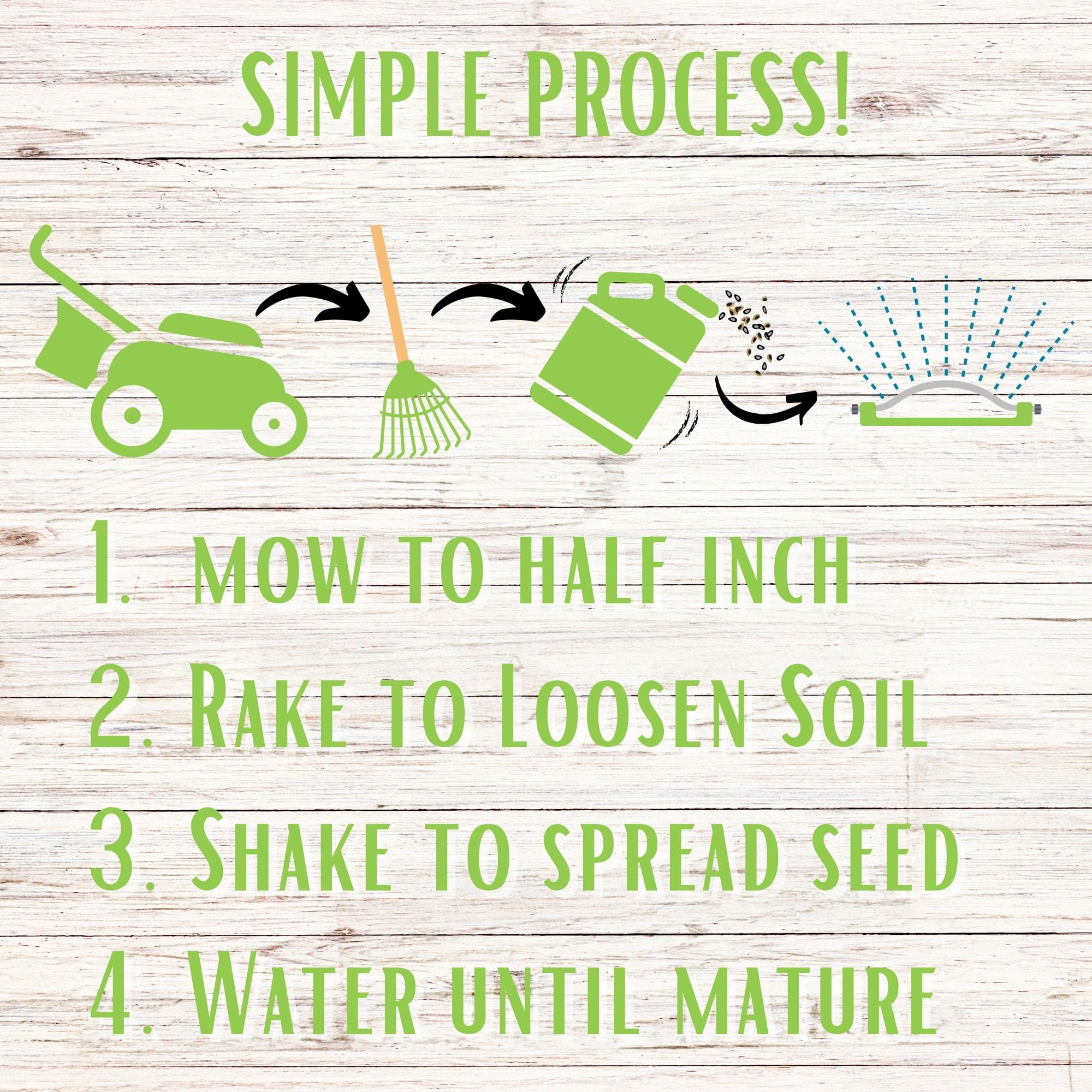 Flawn Seed Kits Shaker Jug Micro Clover and Fine Fescue Grass Seeds - Easy Spread, Low Maintenance