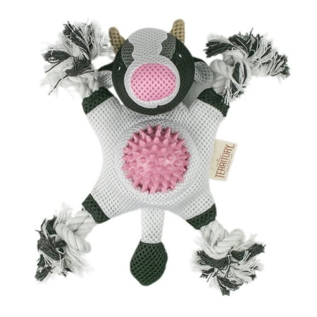 UPC: 0022266175063 | Original Territory Cow 2-in-1 Dog Toy Gray
