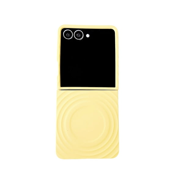 [New Upgrade] for Samsung Galaxy Z Flip 7 FE Case, Magnetic Case Wireless Charging Support, Shockproof Skin-Feel Coloful Hard PC Protective Slim Phone Cover for Samsung Galaxy Z Flip 6, Yellow