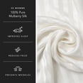 thumbnail image 2 of Fishers Finery 30 Momme 100% Pure Mulberry Silk Pillowcase for Hair & Skin, Grade 6A, Standard, White Stripe, 2 of 7