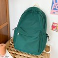 thumbnail image 4 of AMERTEER Teens Fashion Backpack Solid Zipper Large Capacity Nylon Backpack (White), 4 of 10