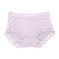 thumbnail image 4 of HUPOM Underwear Women Ladies Underwear High waist Comfort Waist Solid Period Pink 3XL, 4 of 4