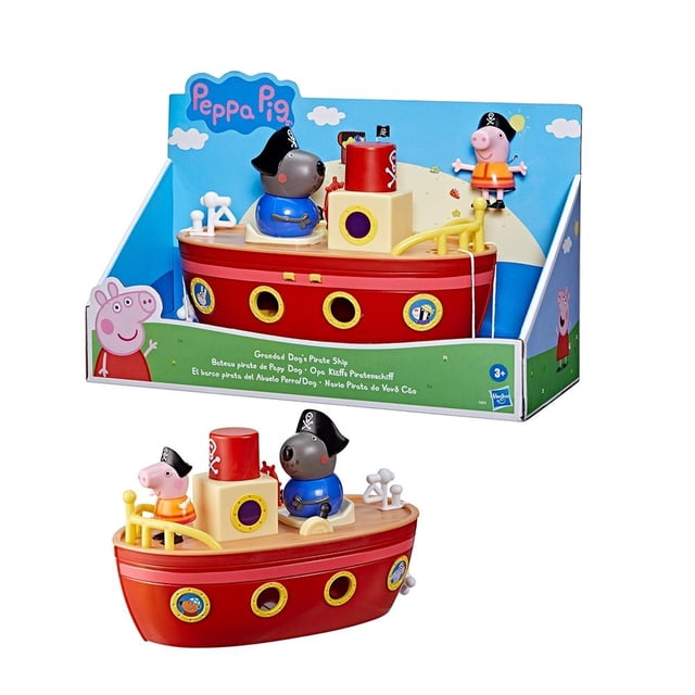 Juguete Peppa Pig El Barco Pirata del Abuelo Perro