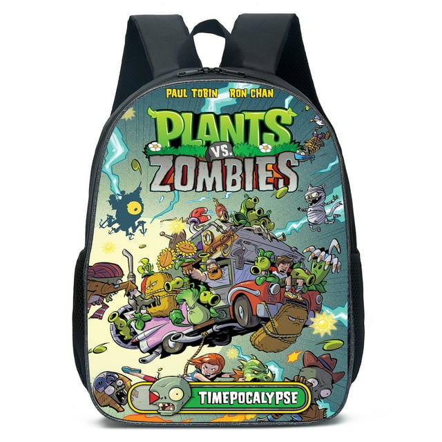 Mochila escolar infantil Plants vs Zombies, poliéster 3D